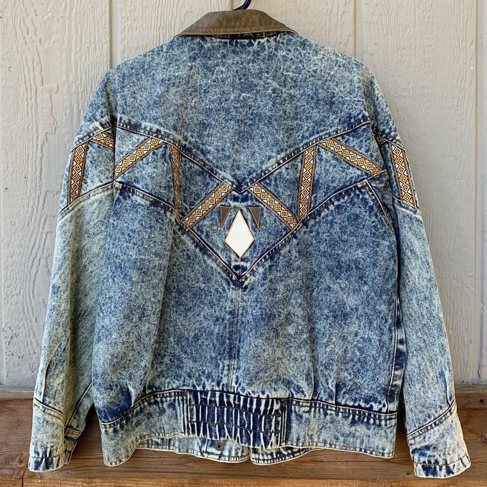 Vintage NY Girl retro 80s oversized denim jacket - Picture 3 of 16